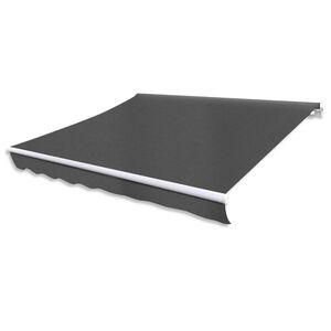 vidaXL markīze, manuāli regulējama, 300 cm, antracītpelēka