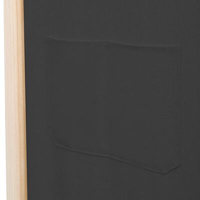 vidaXL 6-paneļu istabas aizslietnis, 240x170x4 cm, pelēks audums
