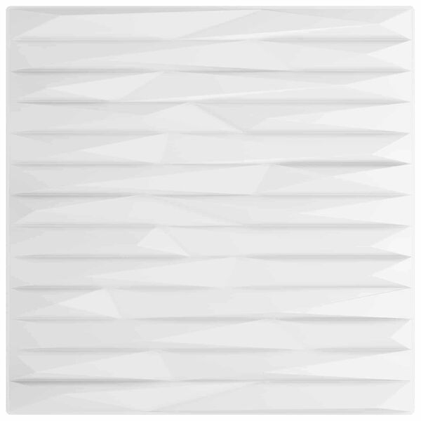 vidaXL Sienas paneļi 12 pcs Baltais akmens 50 x 50 cm XPS Putu