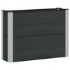vidaXL Augstā puķu kaste Melns 100 x 30 x 72 cm WPC un alumīnijs