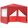 vidaXL Balles telts 250 x 250 x 240 cm Sarkana PE un Tērauds
