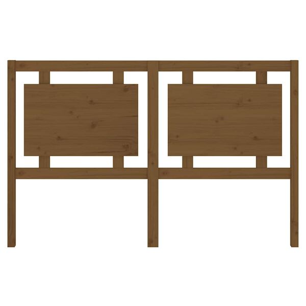 vidaXL gultas galvgalis, medus brūns, 155,5x4x100cm, priedes masīvkoks