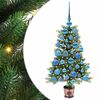 vidaXL Ziemassvētku eglīte su 150 LED ar statīvu Zaļa 90 cm PE