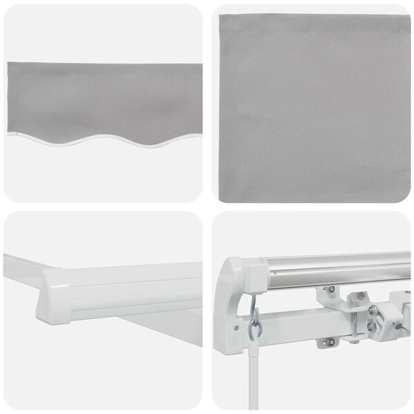 vidaXL Markīze Gai&scaron;i pelēks 300 x 250 x 165 cm Poliesters