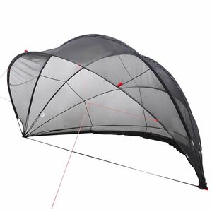 vidaXL Baseina kupols Melna 472 x 460 x 229 cm