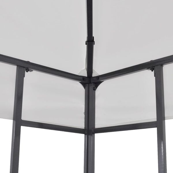 vidaXL dārza nojume, 3x3 m, balta