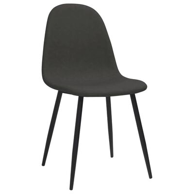 vidaXL virtuves krēsli, 2 gab., 45x53,5x83 cm, melna mākslīgā āda
