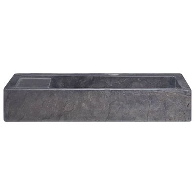vidaXL izlietne, 58x39x10 cm, melns marmors
