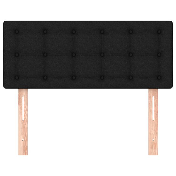 vidaXL gultas galvgalis, 90x5x78/88 cm, melns audums