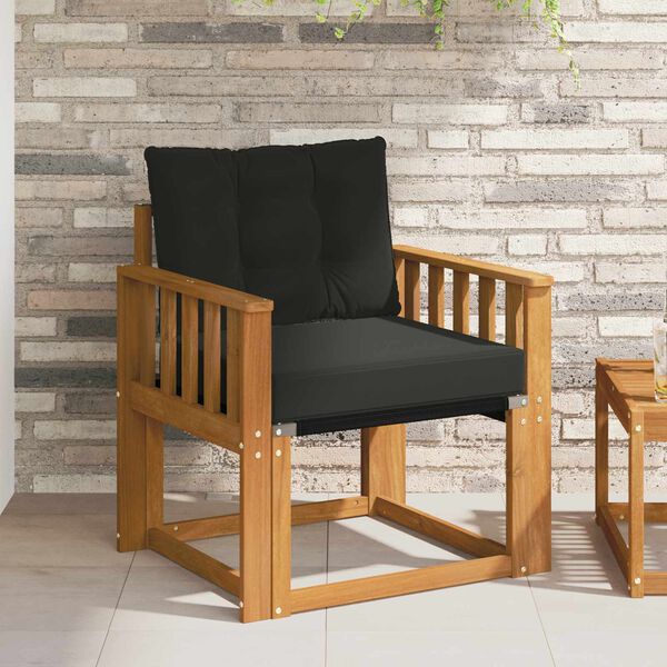 vidaXL 2 Gabals Āra dīvānu komplekts Cieta akācijas koks un tekstilēns