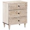 vidaXL Gultas skapis Balts 50 x 33 x 60 cm Cieta mango koksne