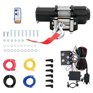 vidaXL elektriskā vinča ar pulti, 12 V, 2040 kg
