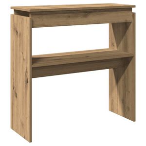vidaXL konsoles galdiņ&scaron;, koka krāsa, 80x30x80 cm, inženierijas koks