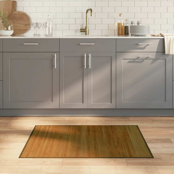 vidaXL paklājs, taisnstūra forma, brūns, 70x100 cm, bambuss