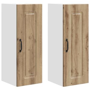 vidaXL Trauku ma&scaron;īnas panelis Kalmar 2 pcs Artisānā ozols