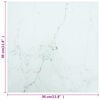 vidaXL galda virsma, balta, 30x30 cm, 6 mm, stikls ar marmora dizainu