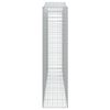 vidaXL arkveida gabiona grozi, 10gb., 400x50x200/220cm, cinkota dzelzs