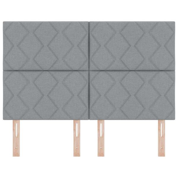 vidaXL Galvgalis ar galvas klāju Gai&scaron;i pelēks 160 cm Mākslīgā āda