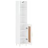 vidaXL augstais skapītis, balts, 34,5x34x180 cm, inženierijas koks