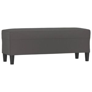 vidaXL sols, 100x35x41 cm, pelēka mākslīgā āda