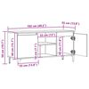 vidaXL TV skapītis, koka krāsa, 102x35x50 cm, inženierijas koks
