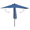 vidaXL Dārza parasols Azurblau 294 x 150 x 224 cm