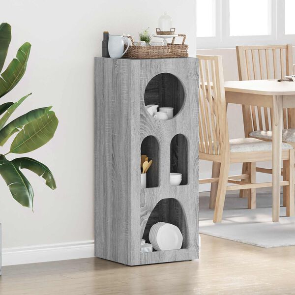 vidaXL Puse Pelēks Sonoma 40 x 35 x 100.5 cm Inženierijas koks