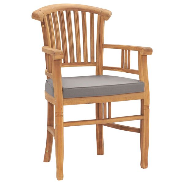 vidaXL 3-daļīgs dārza mēbeļu komplekts ar matračiem, masīvs tīkkoks