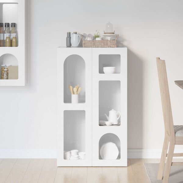 vidaXL Puse Augsta spīduma baltā krāsa 59 x 35 x 100,5 cm