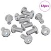 vidaXL Slēdzene skrūve Vienkrāsains 12 pcs Sudraba M6 x 12 mm Tērauds