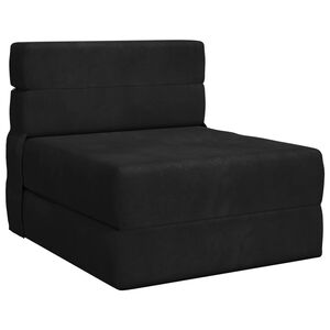 vidaXL Salokāms dīvāngulta Melns 70 x 80 x 60 cm Audums