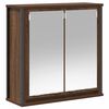 vidaXL vannas istabas sienas skapis ar spoguli brūns ozols 60x21x60 cm