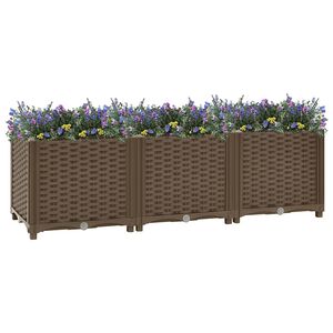 vidaXL augstā puķu dobe, 120x40x38 cm, polipropilēns