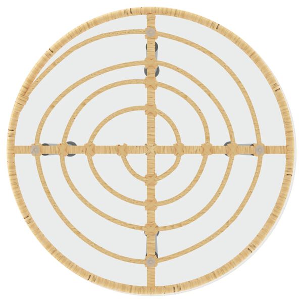 vidaXL ēdamgalds, Ø50 cm, rūdīts stikls un tērauds