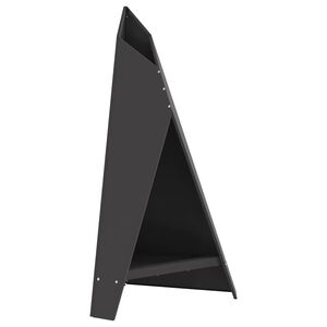 vidaXL Uguns bļoda Melna 58 x 40 x 100 cm Novecināts tērauds
