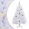 vidaXL Mākslīgā Ziemassvētku eglīte 150 cm PVC un tērauds Balts
