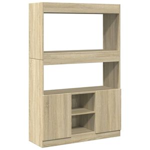 vidaXL augstais skapītis, ozolkoka, 92x33x140 cm, inženierijas koks