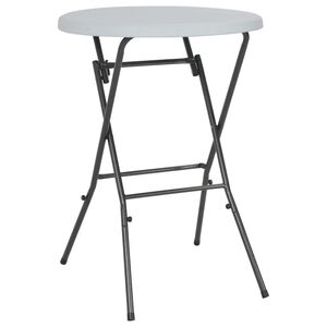 vidaXL saliekams bāra galds, 80x110 cm, balts HDPE