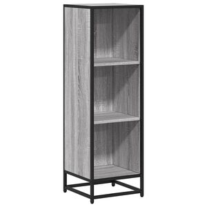 vidaXL grāmatu plaukts pelēka koka 33,5x33x107,5 cm inženierijas koks