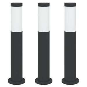 vidaXL stabveida gaismekļi, 3 gab., 50 cm, nerūsējo&scaron;ais tērauds, IP44