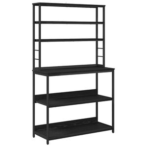 vidaXL Virtuves plaukts Melns ozolkoks 100 x 40 x 168 cm