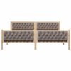 vidaXL Gultas rāmis Pelēkbrūna 200 x 200 cm Ciets priedes koks