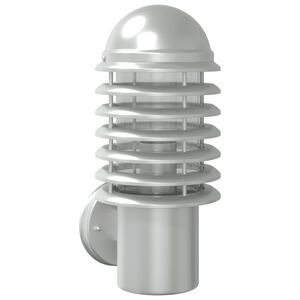 vidaXL āra sienas lampa, sudrabaina, nerūsējo&scaron;s tērauds