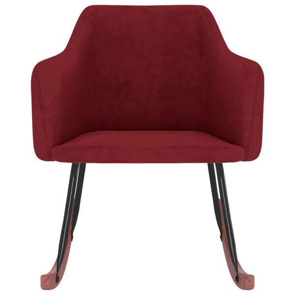 vidaXL &scaron;ūpuļkrēsls, vīnsarkans samts