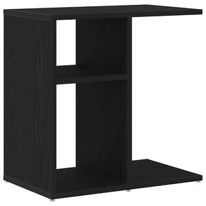 vidaXL Sānu galds Melns ozolkoks 50 x 30 x 50 cm Inženierijas koks