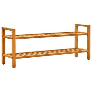vidaXL apavu skapis ar 2 plauktiem, 100x27x40 cm, ozola masīvkoks