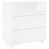 vidaXL Kumode Spīdīgi balts 70 x 38 x 75 cm Koksnes izstrādājums