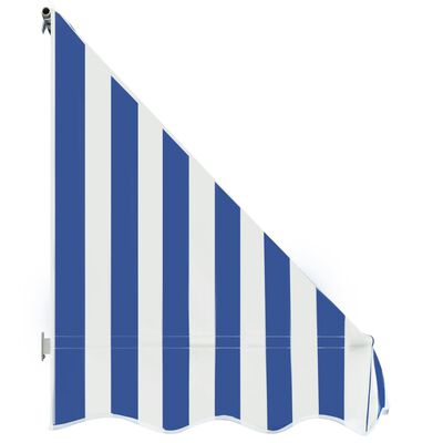 vidaXL markīze, 300x120 cm, zila ar baltu