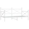 vidaXL Dienas gulta bez matrača Balts 100x200 cm Tērauds