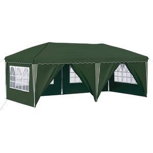 vidaXL Pop-up svinību teltis 575 x 288 x 245 cm Zaļa